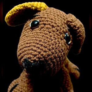 Handcrafted Brown Dog Plush Toy